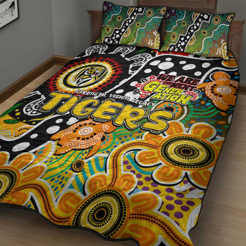 Tigers AFL Celebrating 50 Years of Naidoc Quilt Bed Set NAIDOC Week 2025 Aboriginal