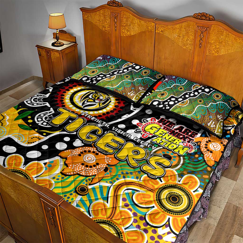 Tigers AFL Celebrating 50 Years of Naidoc Quilt Bed Set NAIDOC Week 2025 Aboriginal