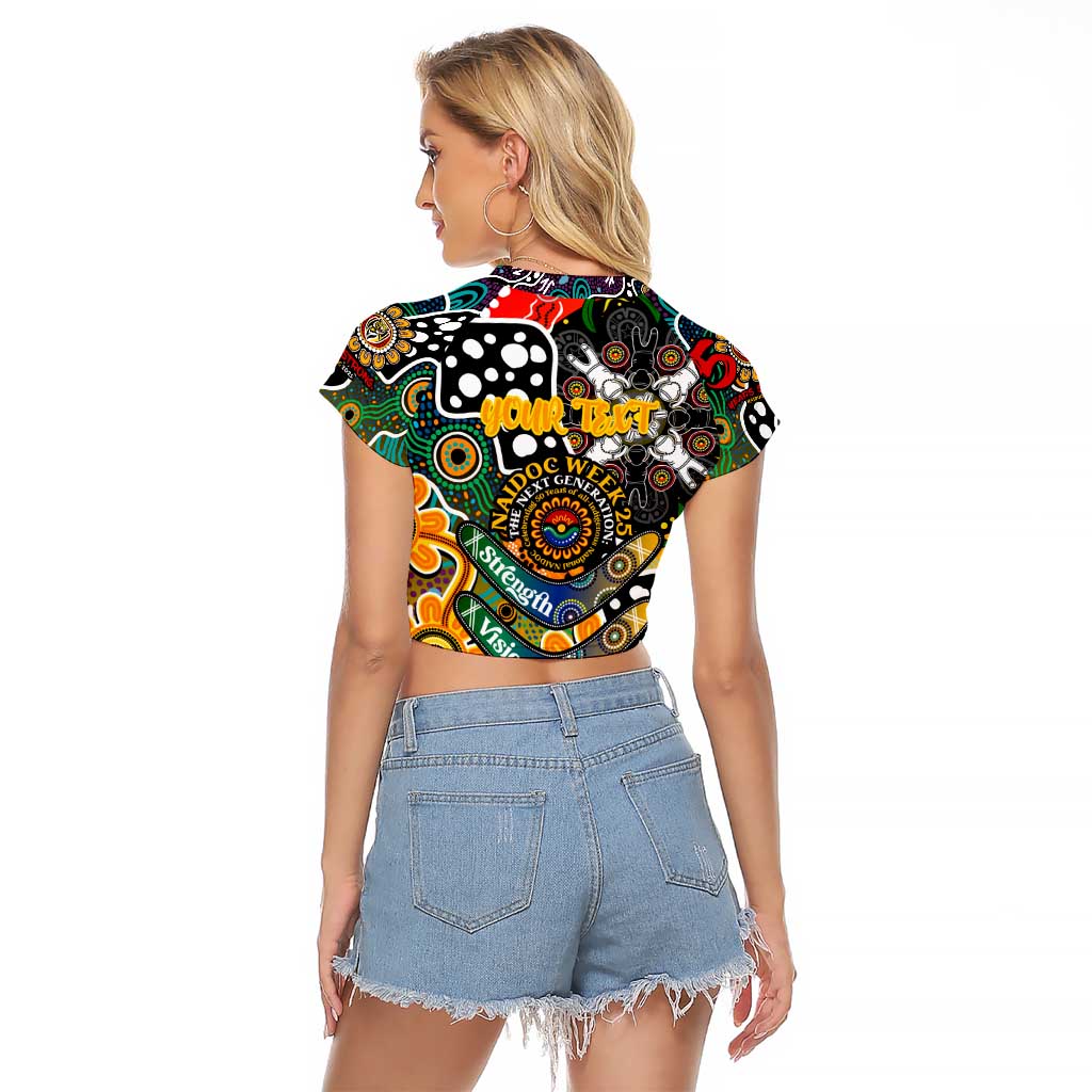 Personalised Tigers AFL Celebrating 50 Years of Naidoc Raglan Cropped T Shirt NAIDOC Week 2025 Aboriginal