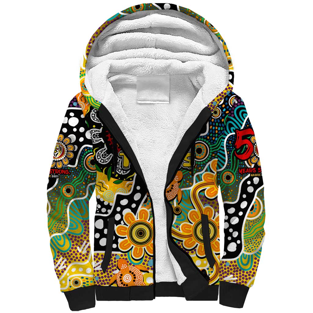 Personalised Tigers AFL Celebrating 50 Years of Naidoc Sherpa Hoodie NAIDOC Week 2025 Aboriginal