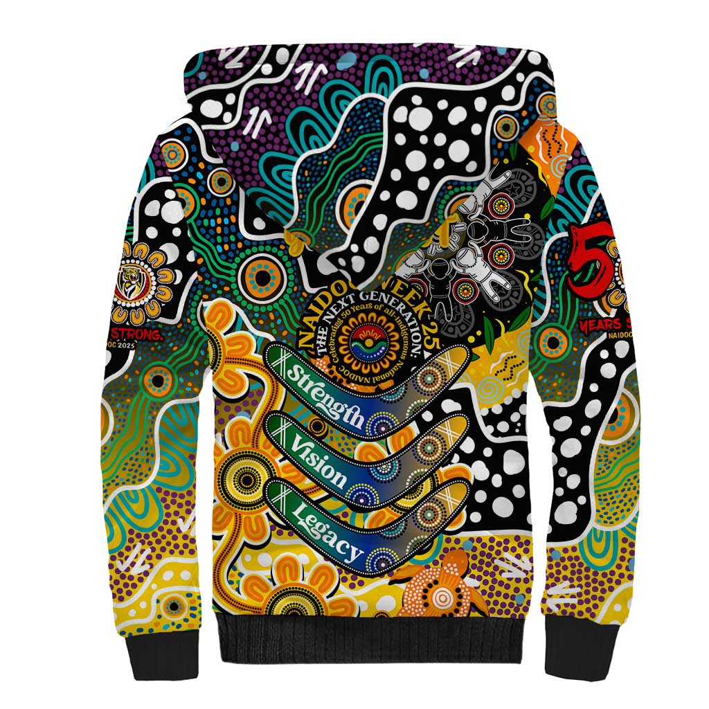 Personalised Tigers AFL Celebrating 50 Years of Naidoc Sherpa Hoodie NAIDOC Week 2025 Aboriginal