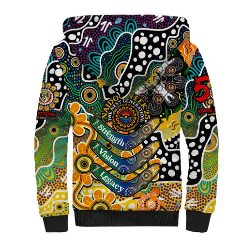 Personalised Tigers AFL Celebrating 50 Years of Naidoc Sherpa Hoodie NAIDOC Week 2025 Aboriginal