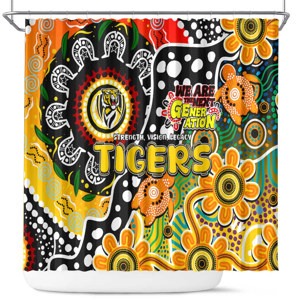 Tigers AFL Celebrating 50 Years of Naidoc Shower Curtain NAIDOC Week 2025 Aboriginal