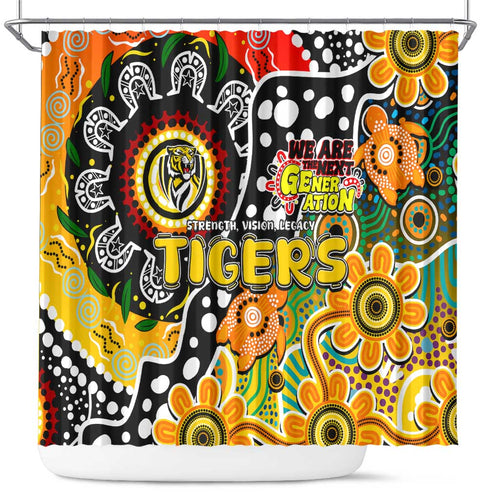 Tigers AFL Celebrating 50 Years of Naidoc Shower Curtain NAIDOC Week 2025 Aboriginal