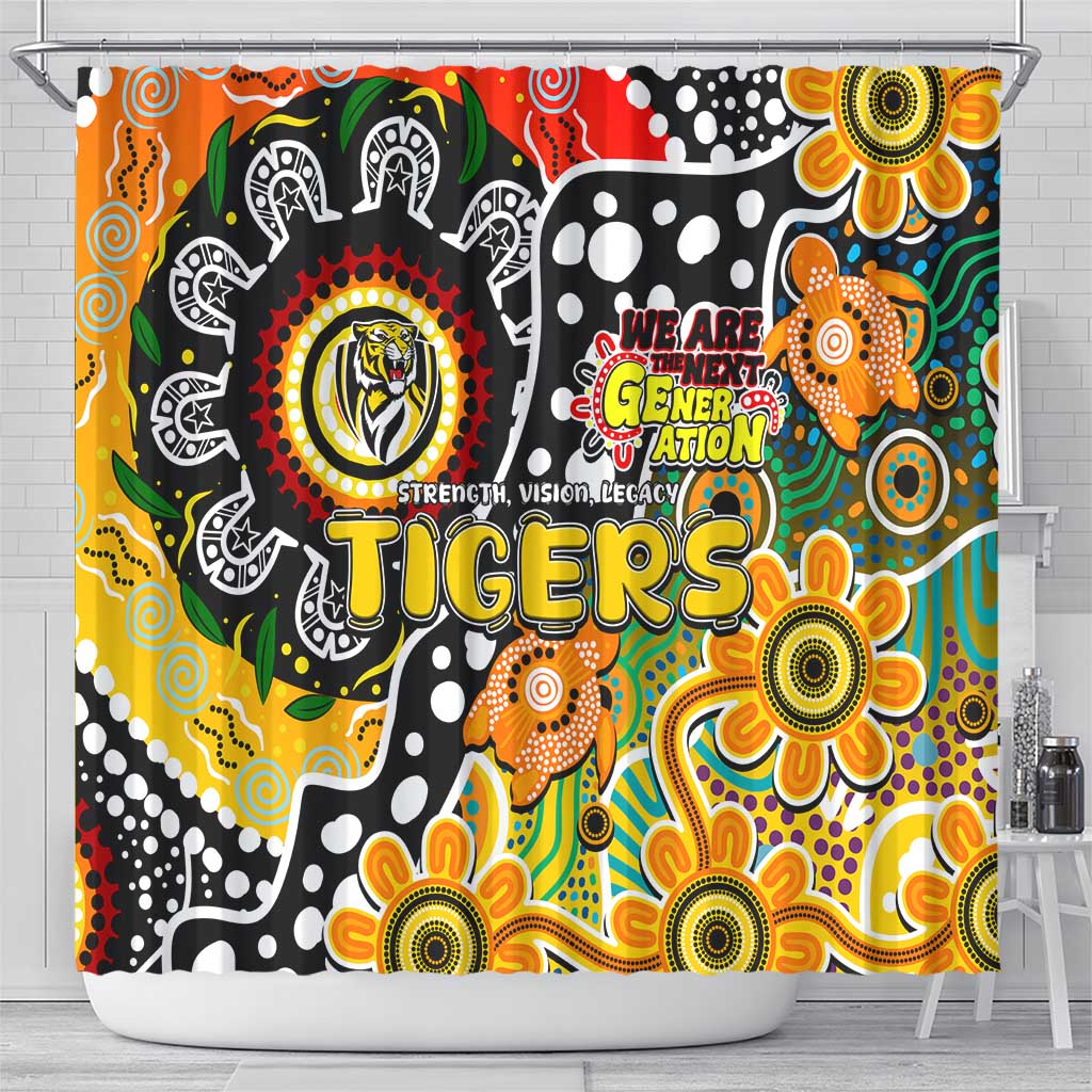 Tigers AFL Celebrating 50 Years of Naidoc Shower Curtain NAIDOC Week 2025 Aboriginal
