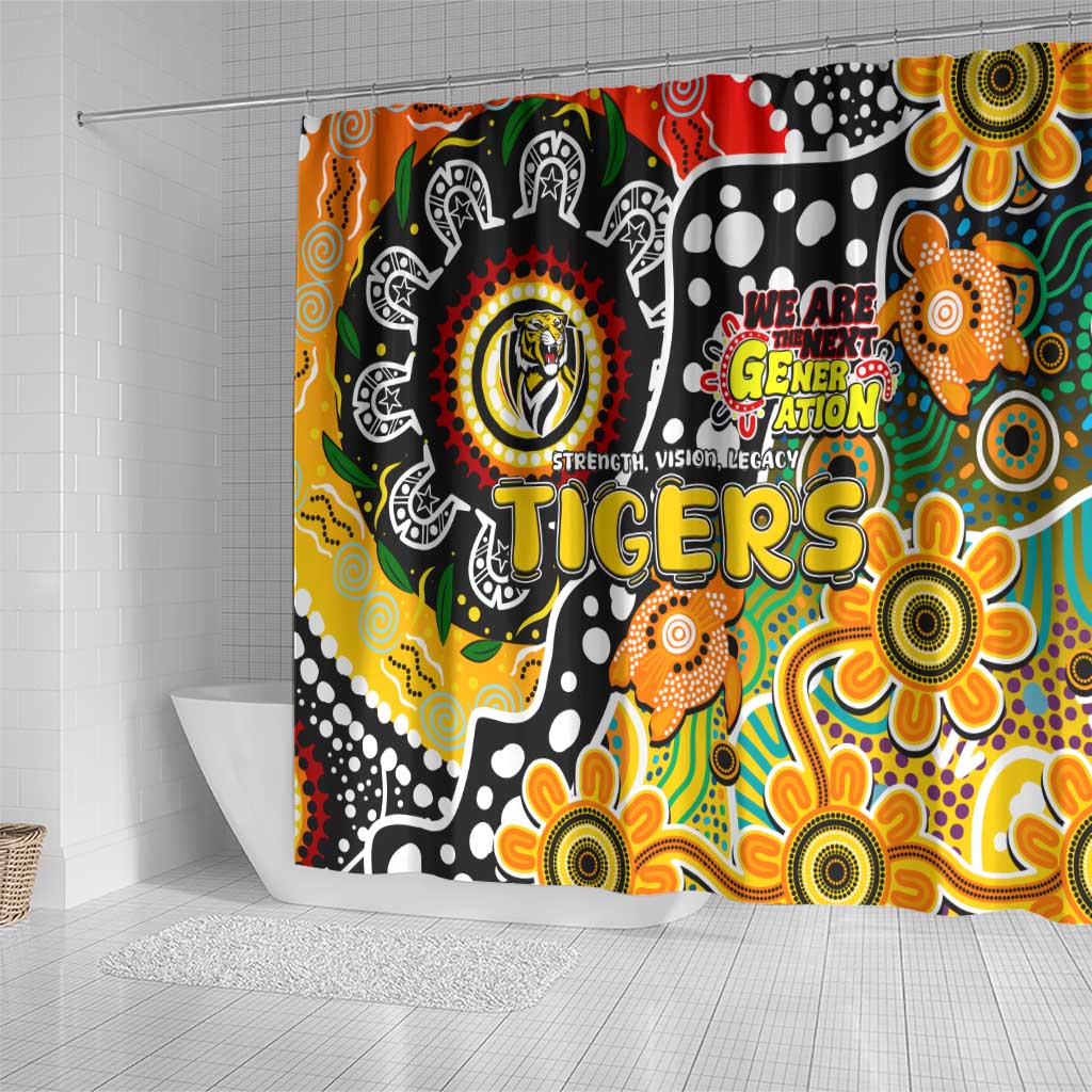 Tigers AFL Celebrating 50 Years of Naidoc Shower Curtain NAIDOC Week 2025 Aboriginal