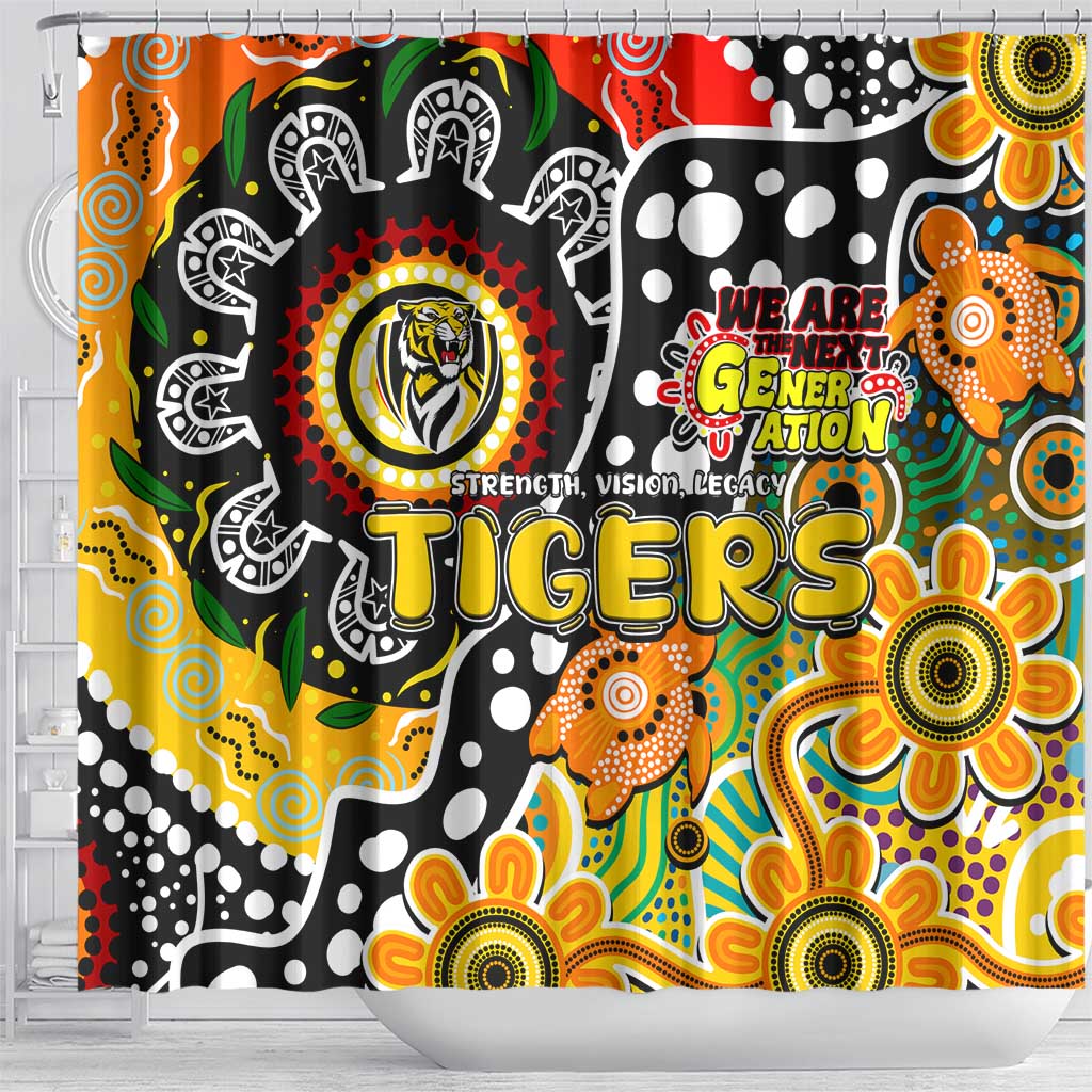 Tigers AFL Celebrating 50 Years of Naidoc Shower Curtain NAIDOC Week 2025 Aboriginal