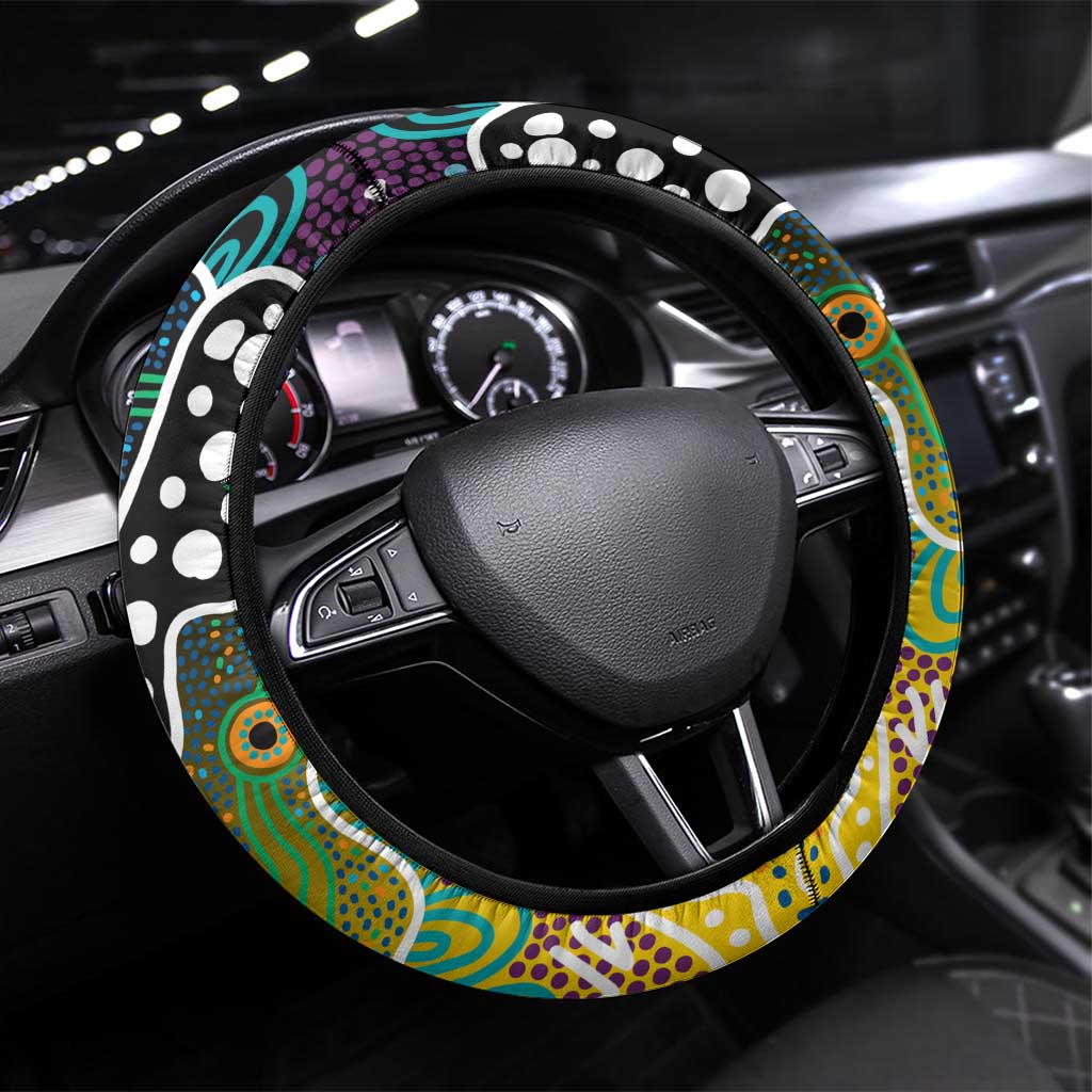 Tigers AFL Celebrating 50 Years of Naidoc Steering Wheel Cover NAIDOC Week 2025 Aboriginal