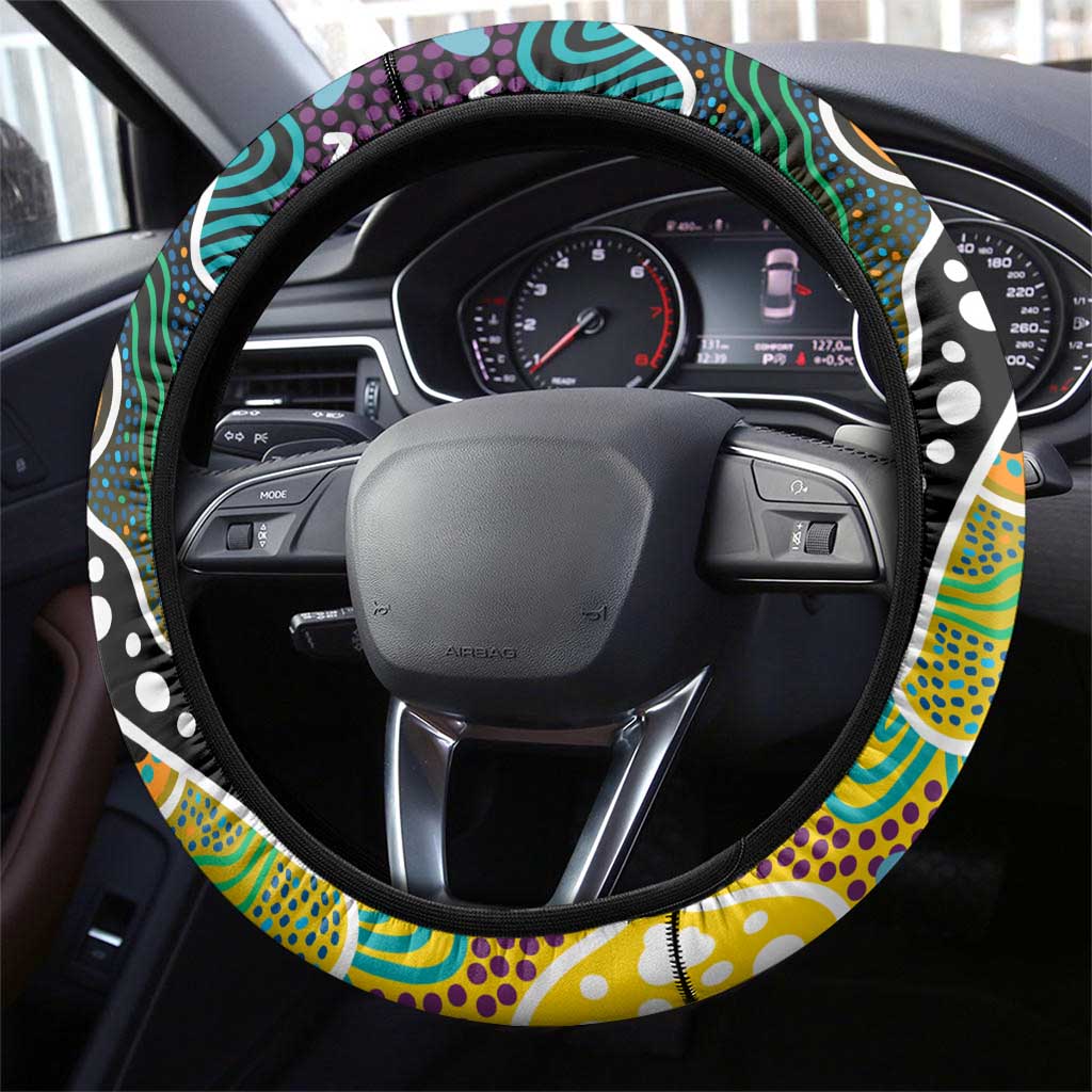 Tigers AFL Celebrating 50 Years of Naidoc Steering Wheel Cover NAIDOC Week 2025 Aboriginal