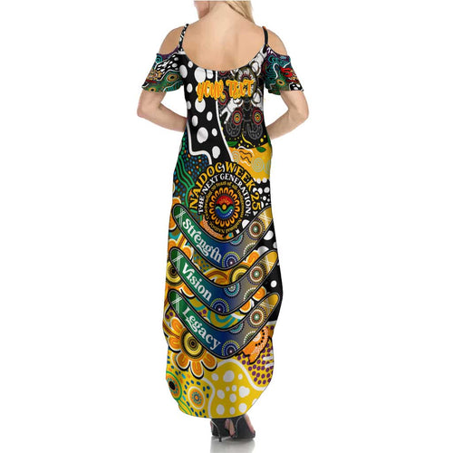 Personalised Tigers AFL Celebrating 50 Years of Naidoc Summer Maxi Dress NAIDOC Week 2025 Aboriginal