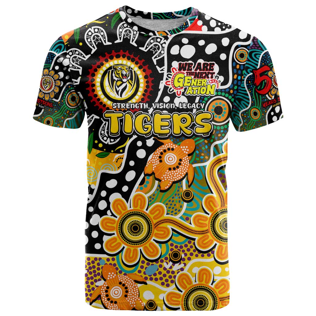 Personalised Tigers AFL Celebrating 50 Years of Naidoc T Shirt NAIDOC Week 2025 Aboriginal