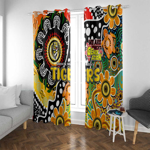Tigers AFL Celebrating 50 Years of Naidoc Window Curtain NAIDOC Week 2025 Aboriginal