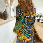 Personalised Tigers AFL Celebrating 50 Years of Naidoc Women Casual Shirt NAIDOC Week 2025 Aboriginal