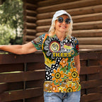 Personalised Tigers AFL Celebrating 50 Years of Naidoc Women Polo Shirt NAIDOC Week 2025 Aboriginal