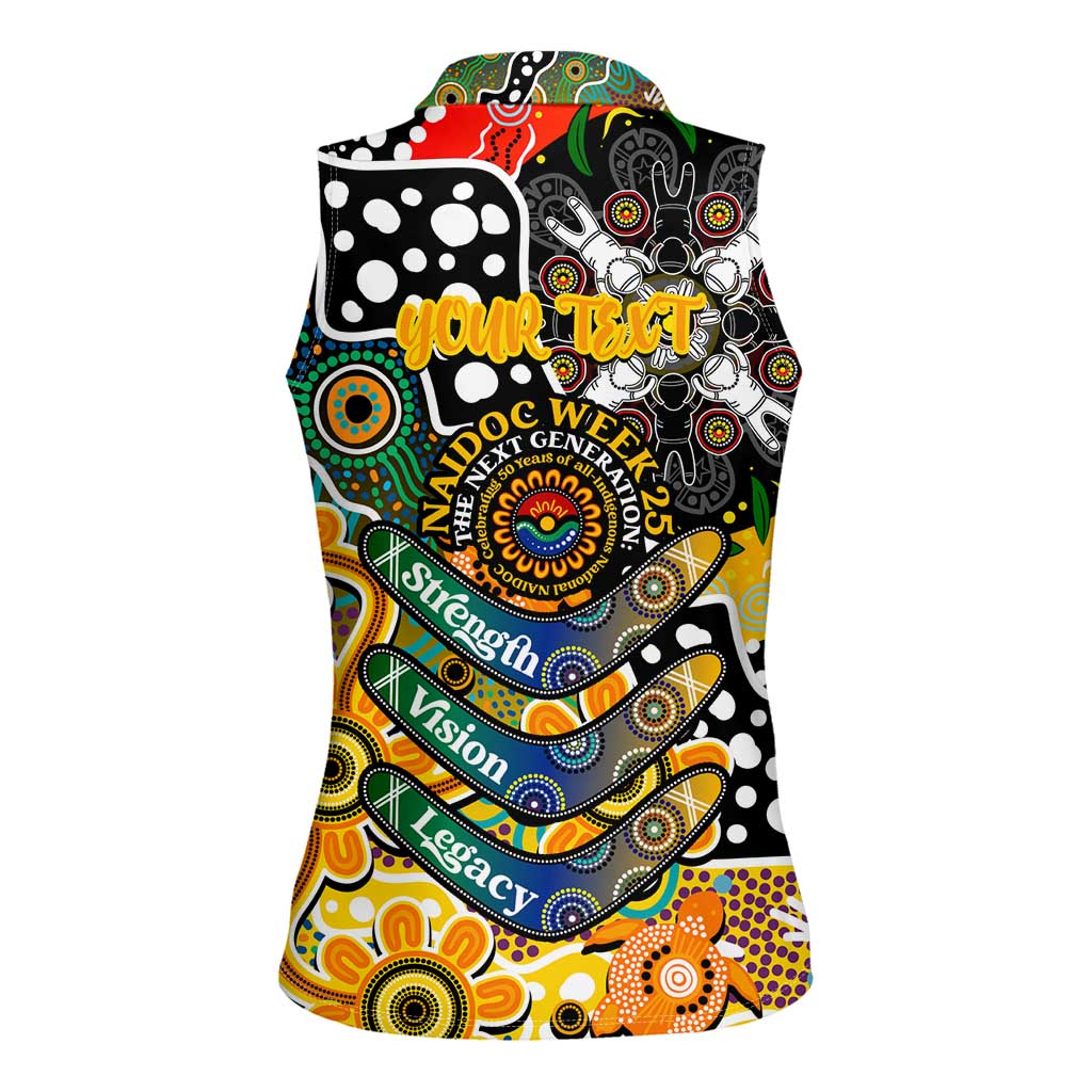 Personalised Tigers AFL Celebrating 50 Years of Naidoc Women Sleeveless Polo Shirt NAIDOC Week 2025 Aboriginal