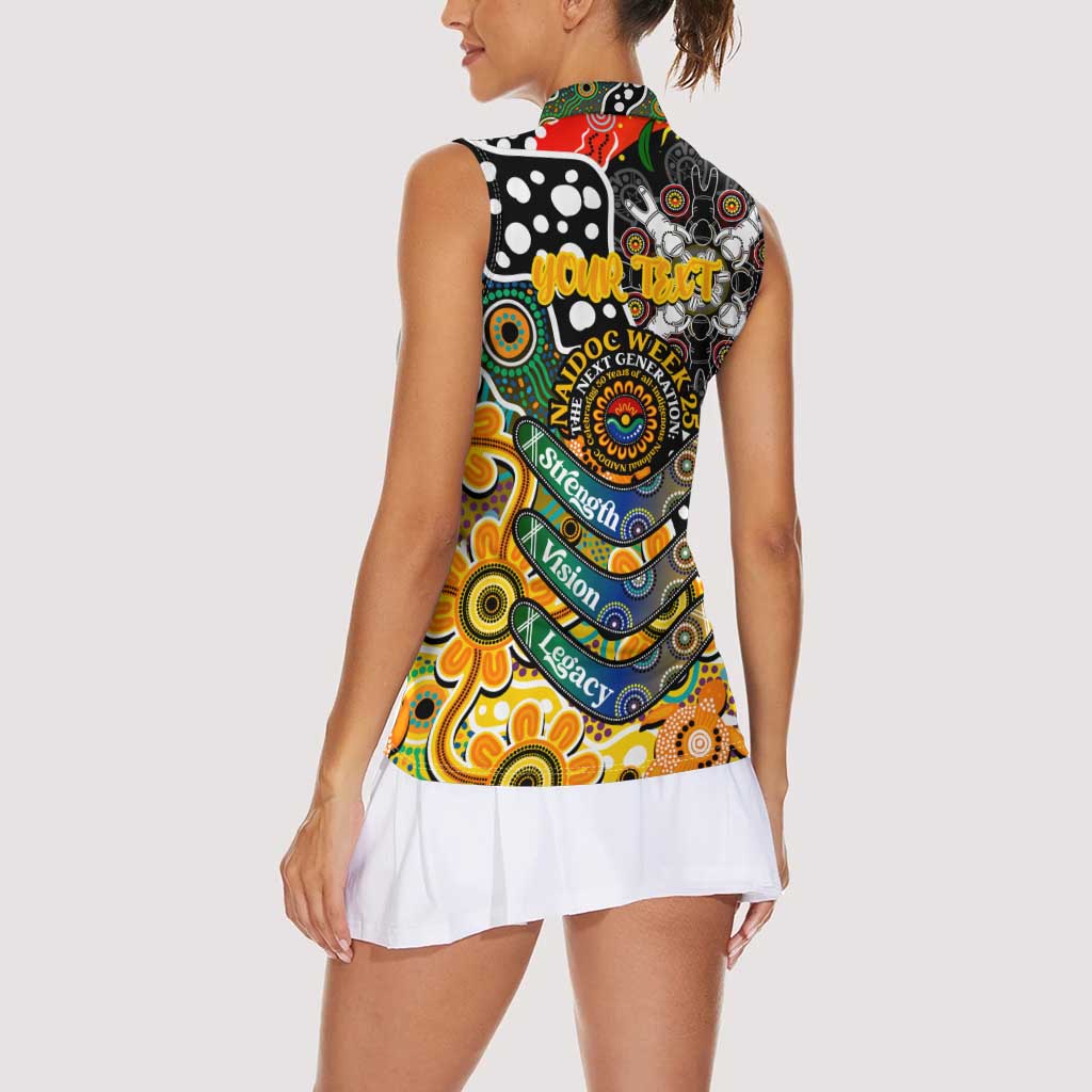 Personalised Tigers AFL Celebrating 50 Years of Naidoc Women Sleeveless Polo Shirt NAIDOC Week 2025 Aboriginal