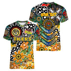 Personalised Tigers AFL Celebrating 50 Years of Naidoc Women V-Neck T-Shirt NAIDOC Week 2025 Aboriginal
