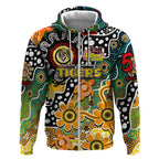 Personalised Tigers AFL Celebrating 50 Years of Naidoc Zip Hoodie NAIDOC Week 2025 Aboriginal