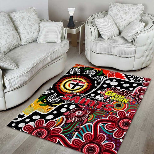 Saints AFL Celebrating 50 Years of Naidoc Area Rug NAIDOC Week 2025 Aboriginal