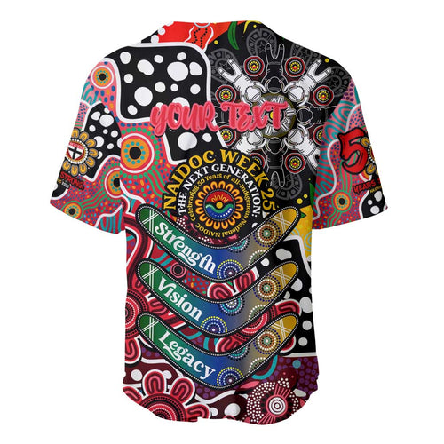 Personalised Saints AFL Celebrating 50 Years of Naidoc Baseball Jersey NAIDOC Week 2025 Aboriginal