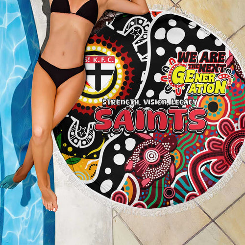 Saints AFL Celebrating 50 Years of Naidoc Beach Blanket NAIDOC Week 2025 Aboriginal