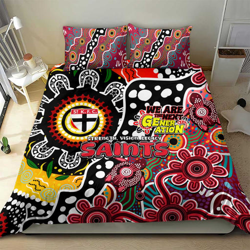 Saints AFL Celebrating 50 Years of Naidoc Bedding Set NAIDOC Week 2025 Aboriginal