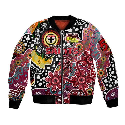 Personalised Saints AFL Celebrating 50 Years of Naidoc Bomber Jacket NAIDOC Week 2025 Aboriginal