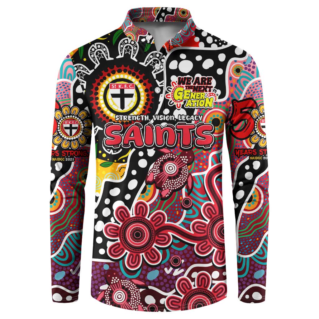 Personalised Saints AFL Celebrating 50 Years of Naidoc Button Sweatshirt NAIDOC Week 2025 Aboriginal