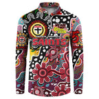 Personalised Saints AFL Celebrating 50 Years of Naidoc Button Sweatshirt NAIDOC Week 2025 Aboriginal