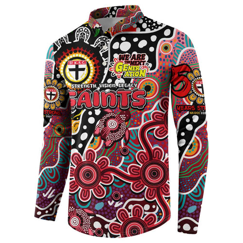 Personalised Saints AFL Celebrating 50 Years of Naidoc Button Sweatshirt NAIDOC Week 2025 Aboriginal