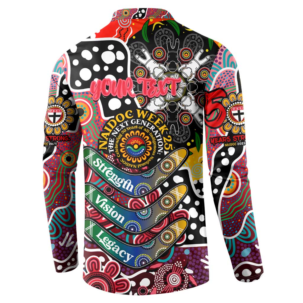 Personalised Saints AFL Celebrating 50 Years of Naidoc Button Sweatshirt NAIDOC Week 2025 Aboriginal