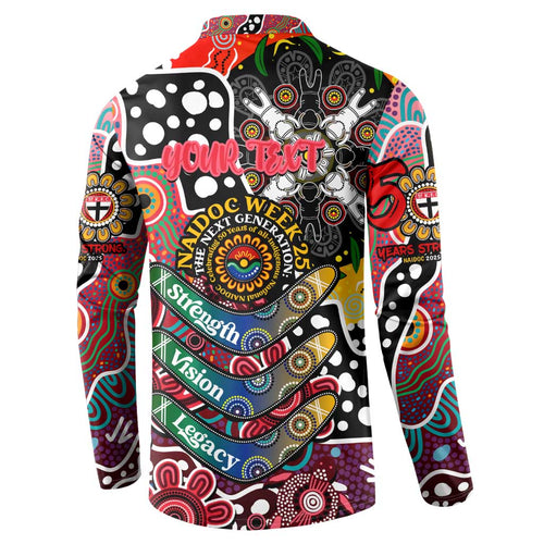 Personalised Saints AFL Celebrating 50 Years of Naidoc Button Sweatshirt NAIDOC Week 2025 Aboriginal
