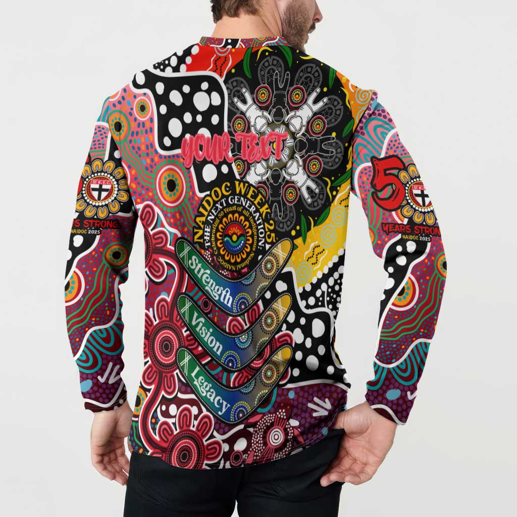 Personalised Saints AFL Celebrating 50 Years of Naidoc Button Sweatshirt NAIDOC Week 2025 Aboriginal