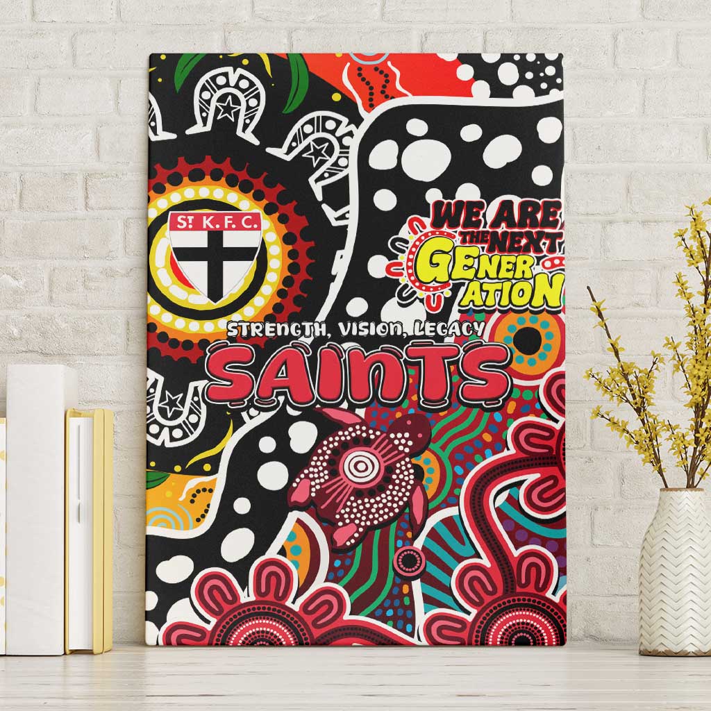 Saints AFL Celebrating 50 Years of Naidoc Canvas Wall Art NAIDOC Week 2025 Aboriginal