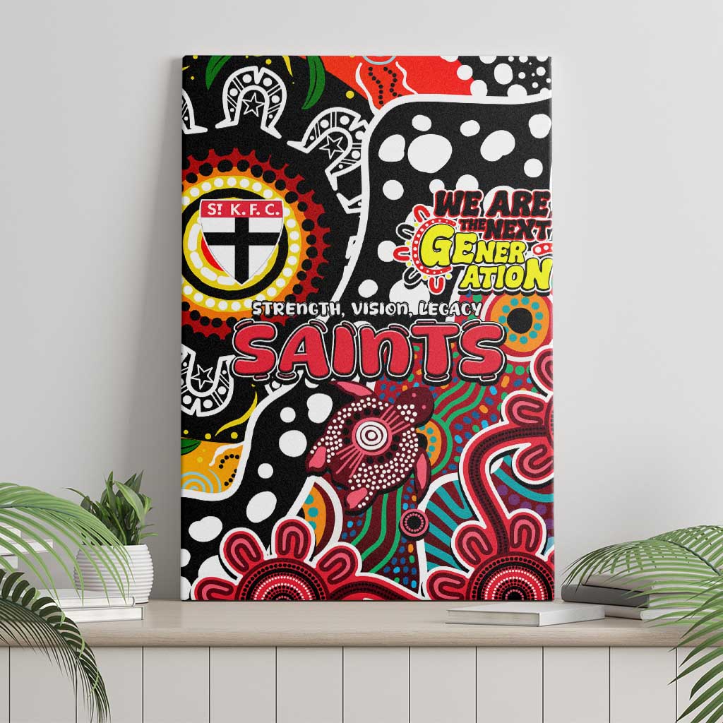 Saints AFL Celebrating 50 Years of Naidoc Canvas Wall Art NAIDOC Week 2025 Aboriginal