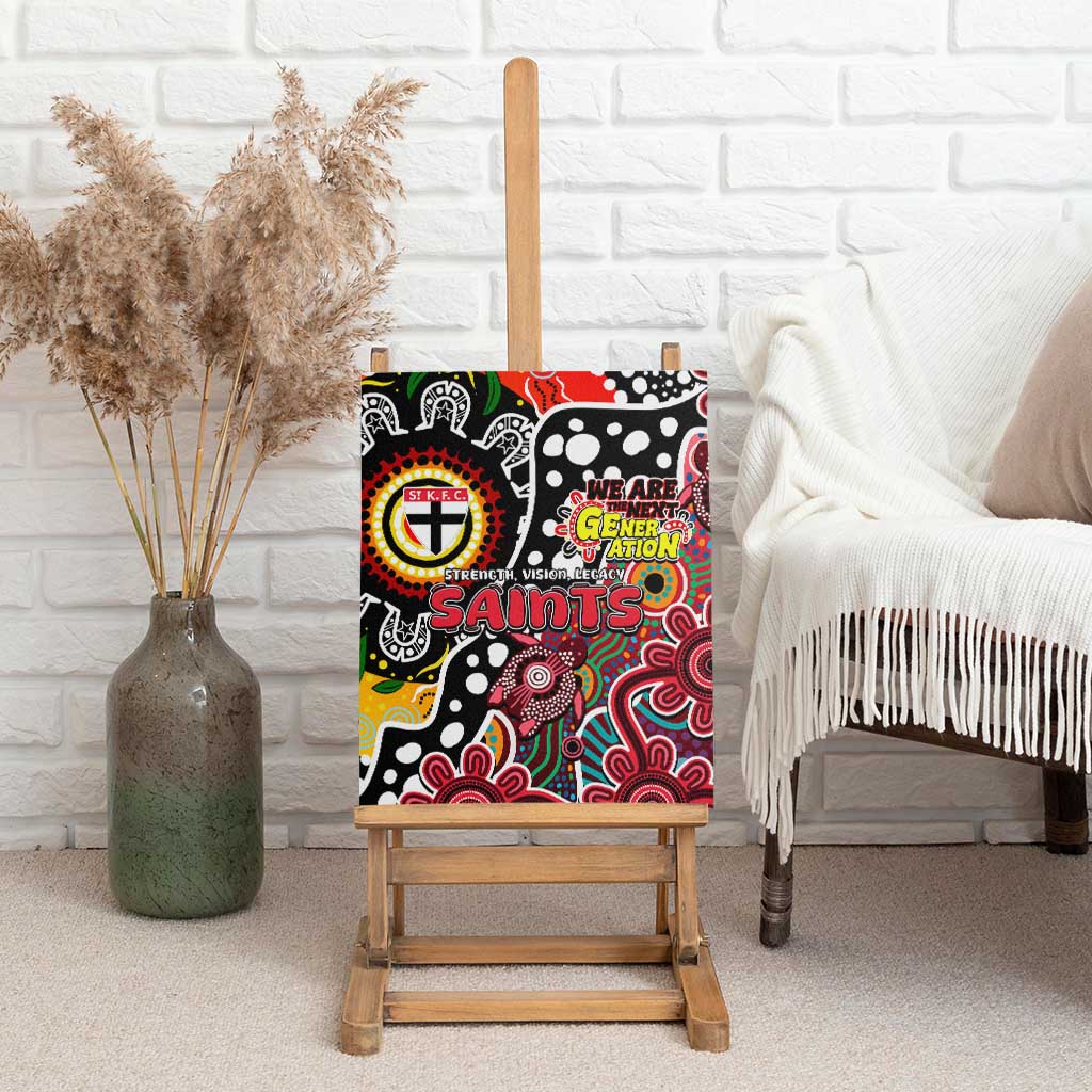 Saints AFL Celebrating 50 Years of Naidoc Canvas Wall Art NAIDOC Week 2025 Aboriginal