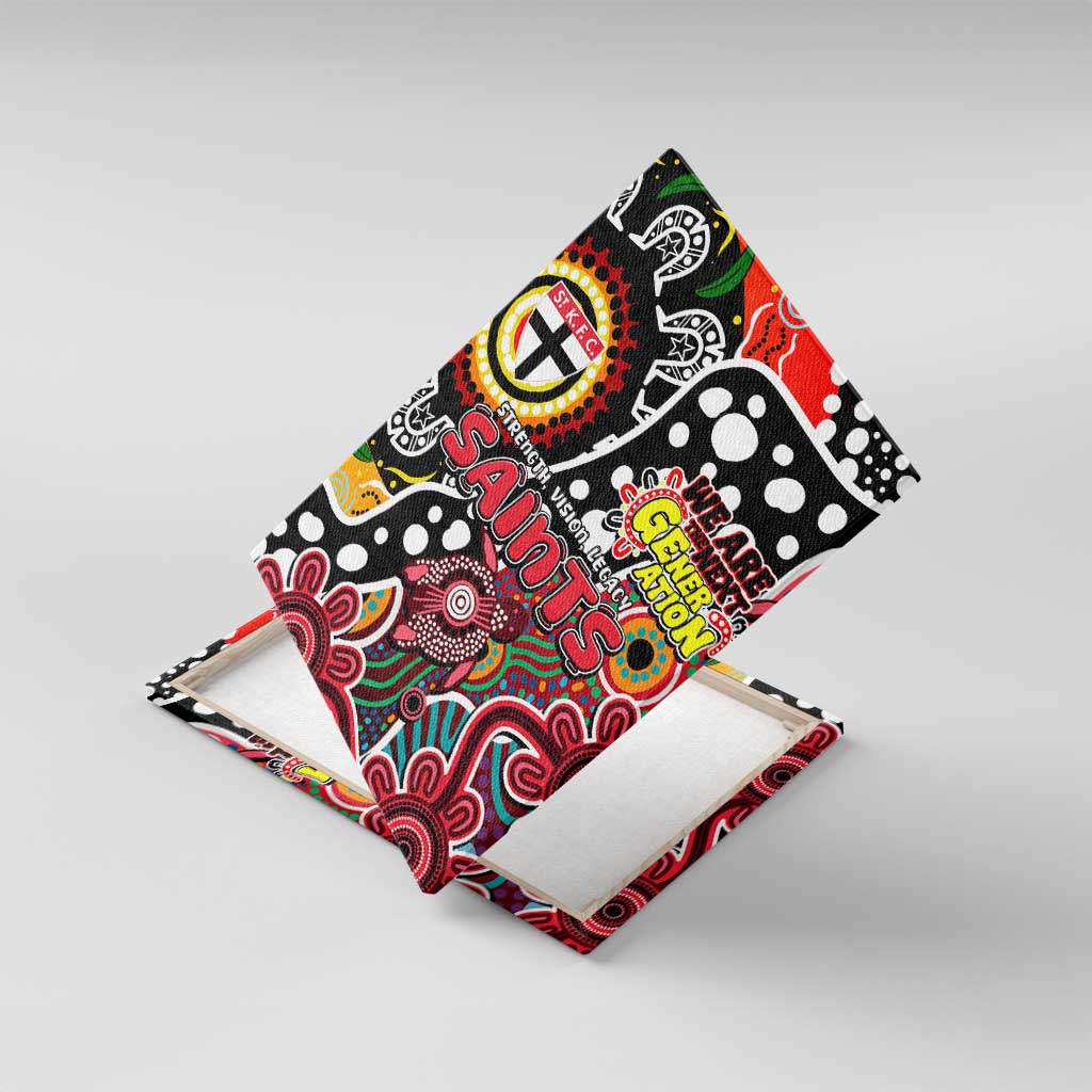 Saints AFL Celebrating 50 Years of Naidoc Canvas Wall Art NAIDOC Week 2025 Aboriginal