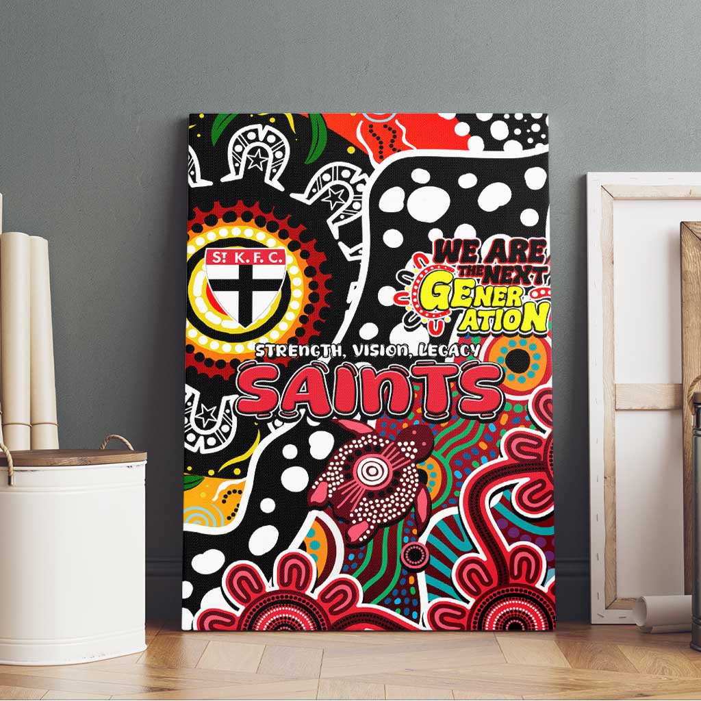 Saints AFL Celebrating 50 Years of Naidoc Canvas Wall Art NAIDOC Week 2025 Aboriginal
