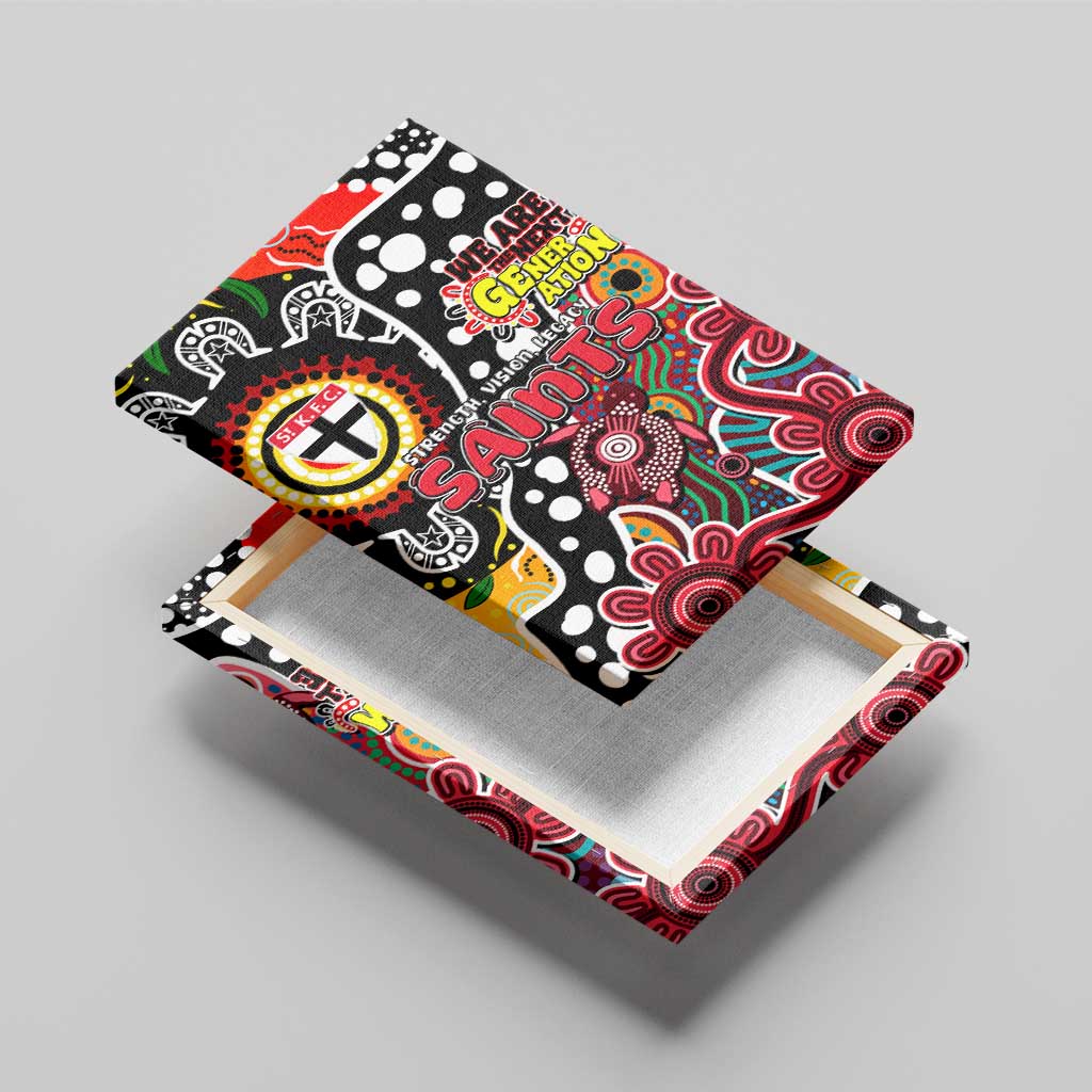 Saints AFL Celebrating 50 Years of Naidoc Canvas Wall Art NAIDOC Week 2025 Aboriginal