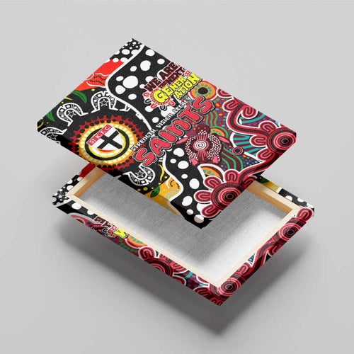 Saints AFL Celebrating 50 Years of Naidoc Canvas Wall Art NAIDOC Week 2025 Aboriginal