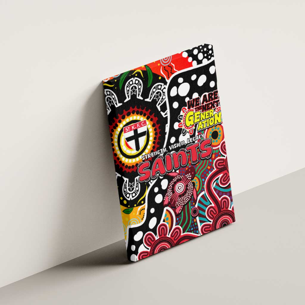 Saints AFL Celebrating 50 Years of Naidoc Canvas Wall Art NAIDOC Week 2025 Aboriginal