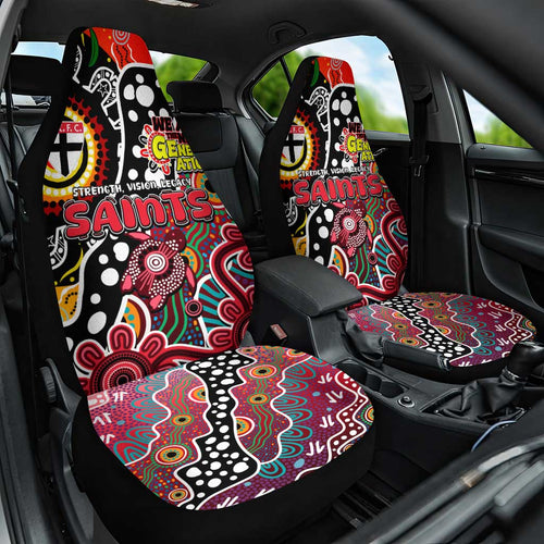 Saints AFL Celebrating 50 Years of Naidoc Car Seat Cover NAIDOC Week 2025 Aboriginal