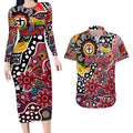 Personalised Saints AFL Celebrating 50 Years of Naidoc Couples Matching Long Sleeve Bodycon Dress and Hawaiian Shirt NAIDOC Week 2025 Aboriginal