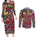 Personalised Saints AFL Celebrating 50 Years of Naidoc Couples Matching Long Sleeve Bodycon Dress and Long Sleeve Button Shirt NAIDOC Week 2025 Aboriginal