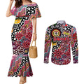 Personalised Saints AFL Celebrating 50 Years of Naidoc Couples Matching Mermaid Dress and Long Sleeve Button Shirt NAIDOC Week 2025 Aboriginal