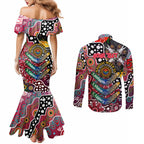 Personalised Saints AFL Celebrating 50 Years of Naidoc Couples Matching Mermaid Dress and Long Sleeve Button Shirt NAIDOC Week 2025 Aboriginal