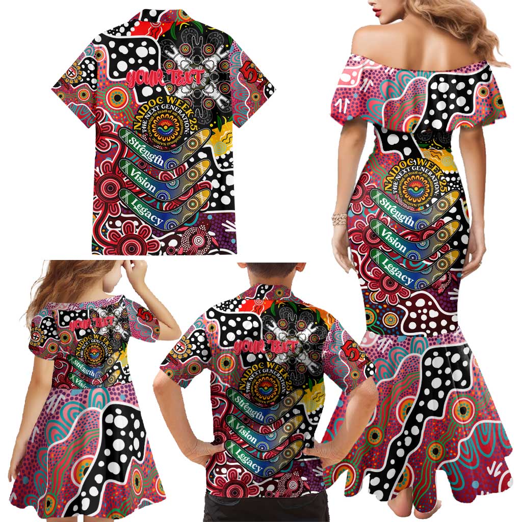 Personalised Saints AFL Celebrating 50 Years of Naidoc Family Matching Mermaid Dress and Hawaiian Shirt NAIDOC Week 2025 Aboriginal
