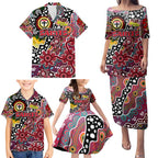 Personalised Saints AFL Celebrating 50 Years of Naidoc Family Matching Puletasi and Hawaiian Shirt NAIDOC Week 2025 Aboriginal