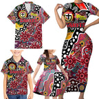 Personalised Saints AFL Celebrating 50 Years of Naidoc Family Matching Short Sleeve Bodycon Dress and Hawaiian Shirt NAIDOC Week 2025 Aboriginal