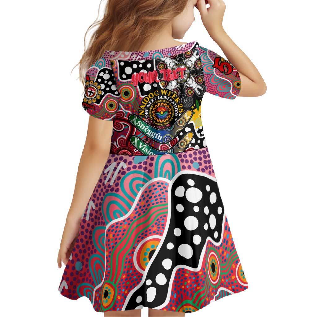 Personalised Saints AFL Celebrating 50 Years of Naidoc Family Matching Short Sleeve Bodycon Dress and Hawaiian Shirt NAIDOC Week 2025 Aboriginal